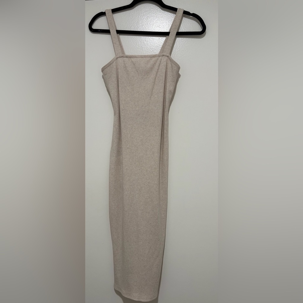 Fashion Nova Beige Midi Dress